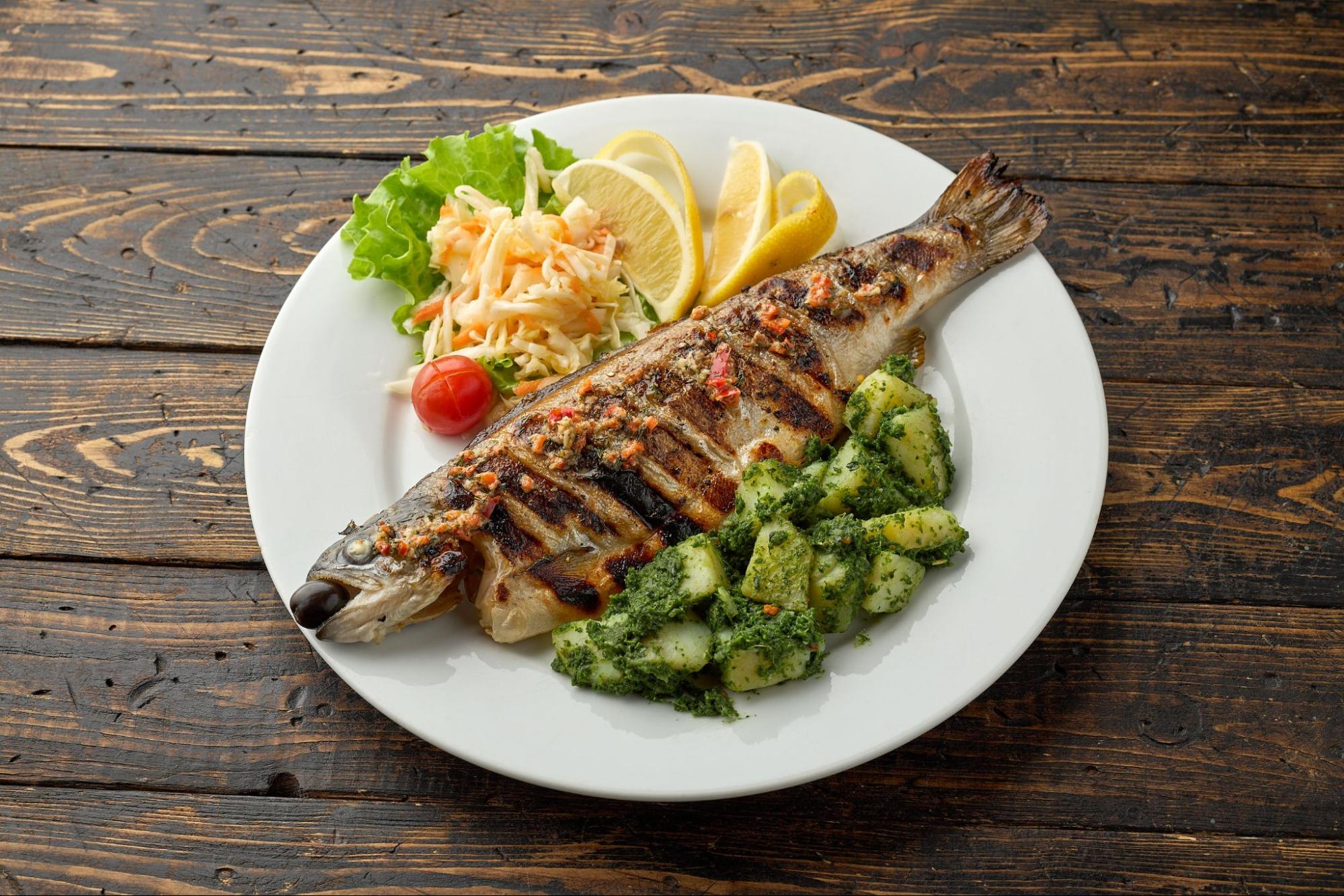 Форель на гриле