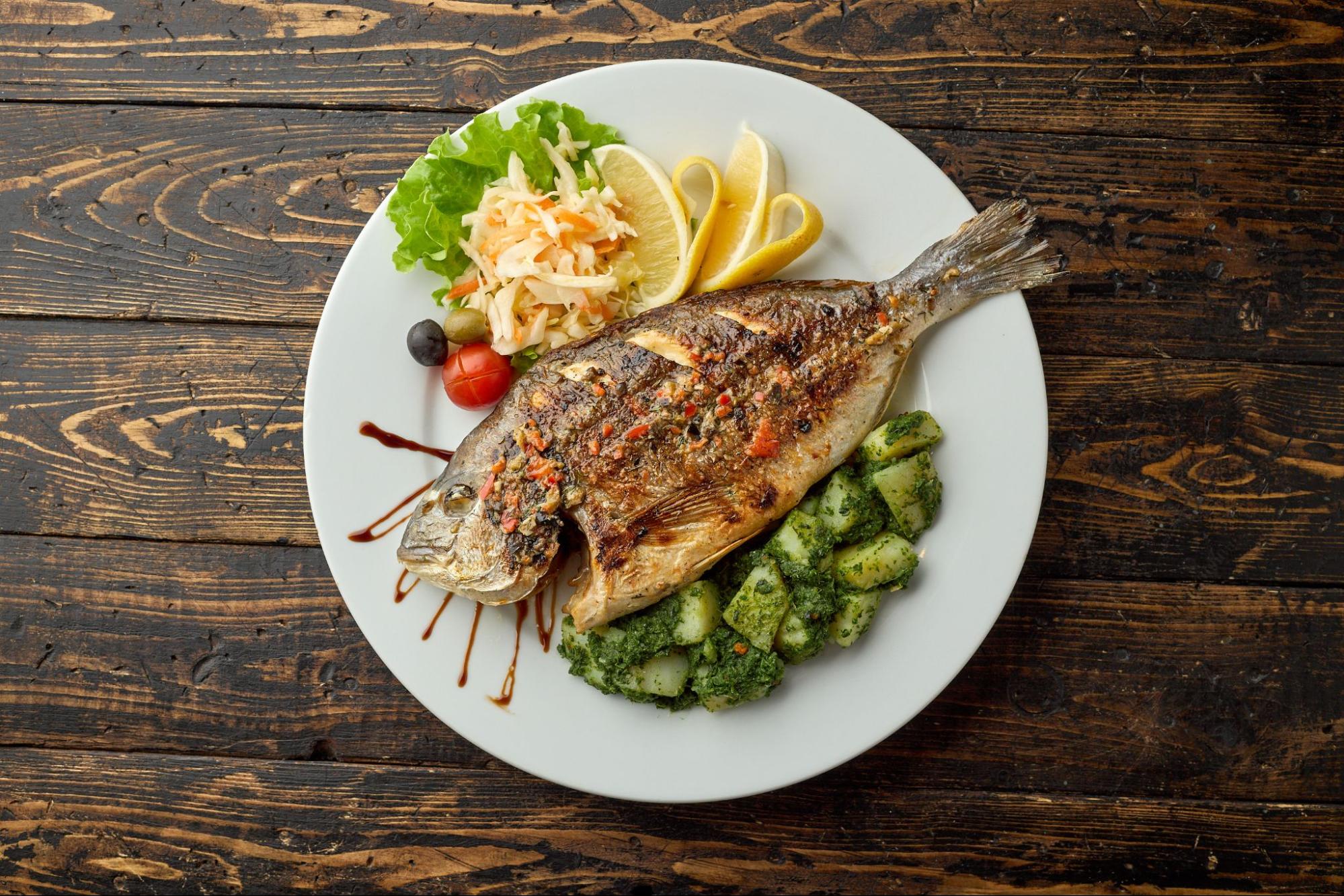 Дорадо на гриле